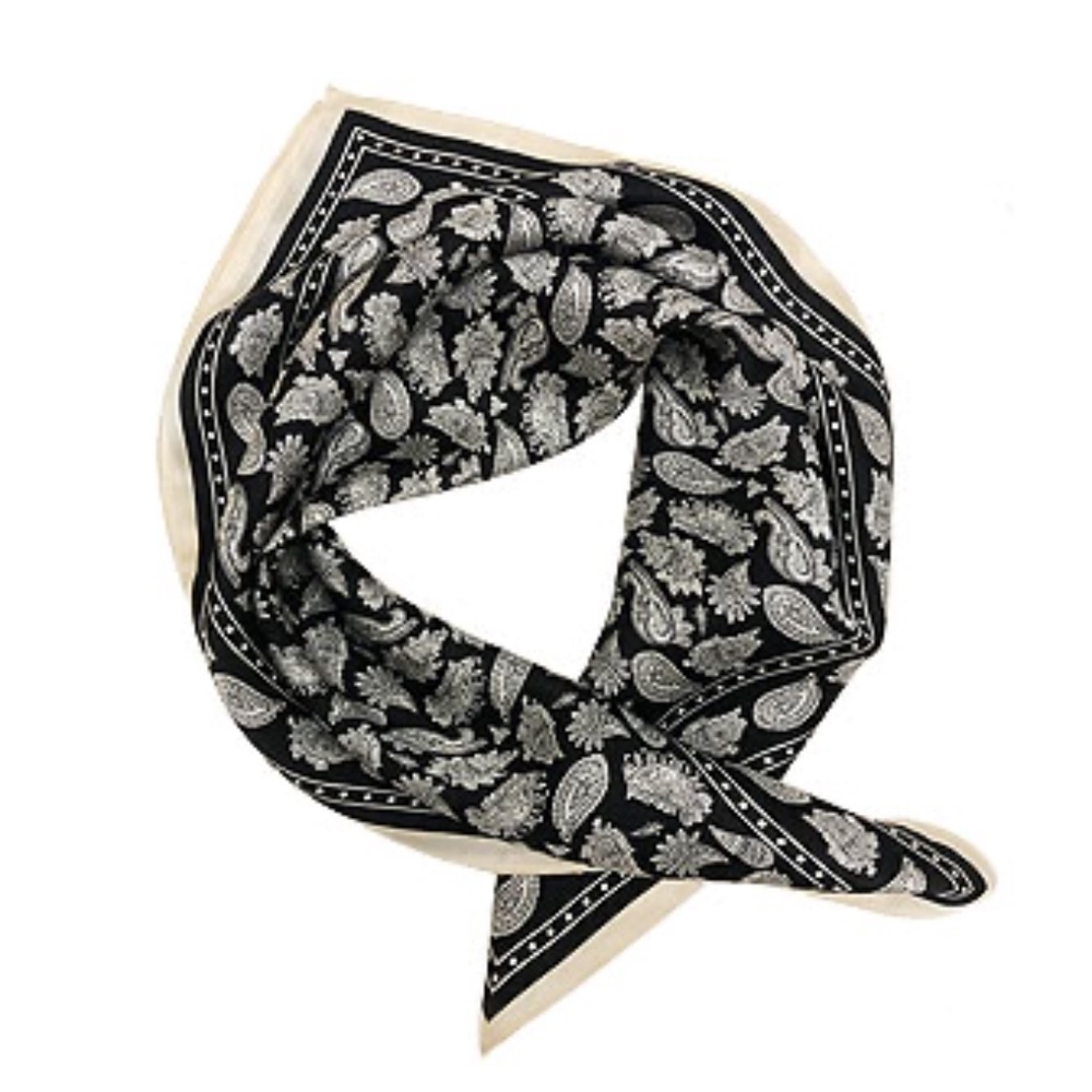 Ava & Aiden Silk Paisley Print Bandana Scarf - Picture 1 of 7